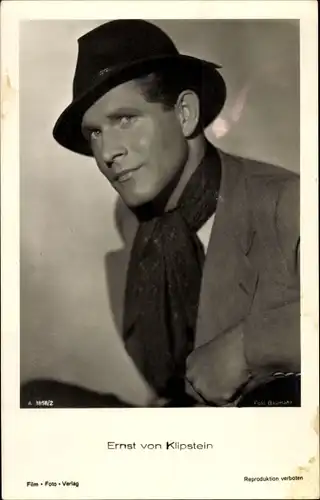 Ak Schauspieler Ernst von Klipstein, Ross 3858/2