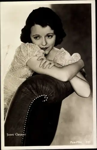 Ak Schauspielerin Janet Gaynor, Portrait, Fox Film 343