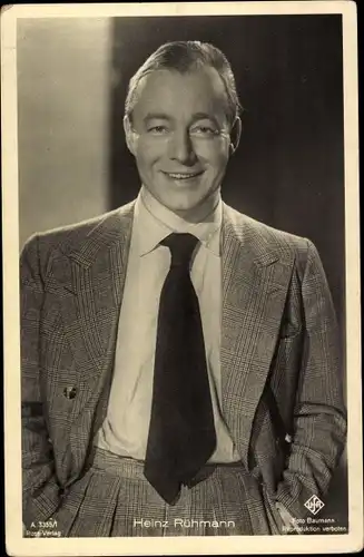 Ak Schauspieler Heinz Rühmann, Portrait