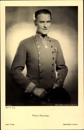 Ak Schauspieler Paul Richter, Portrait in Uniform