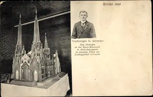 Ak Kathedrale-Modell, Verfertiger G. Giebeler