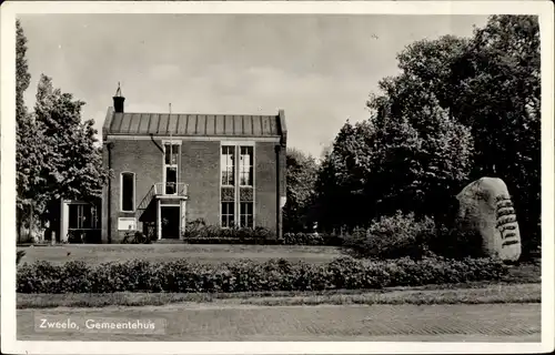 Ak Zweelo Drenthe, Gemeentehuis