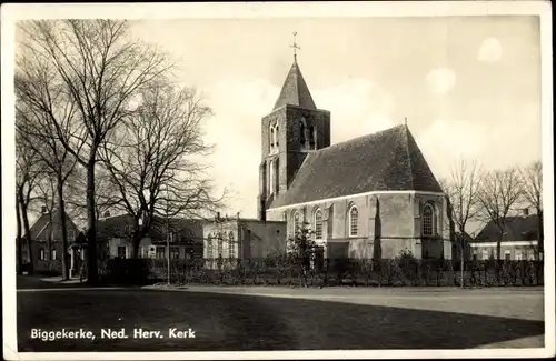 Ak Biggekerke Zeeland Niederlande, Nederlandse Hervormde Kerk