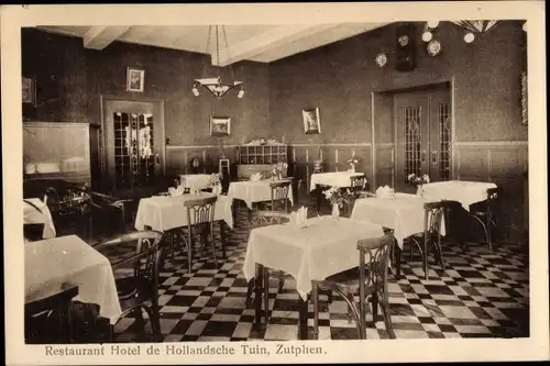 Ak Zutphen Gelderland, Restaurant Hotel de Hollandsche Tuin