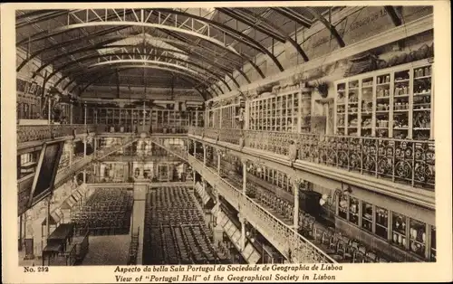 Ak Belém Lisboa Lissabon Portugal, Museu de Marinha, Sala Portugal da Sociedade de Geographia