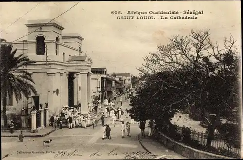 Ak Saint Louis Senegal Afrika, La Cathedrale