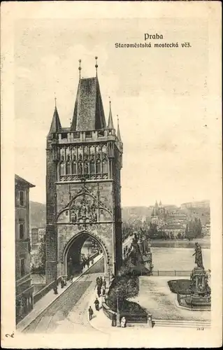 Ak Praha Prag Tschechien, Altstädter Brückenturm
