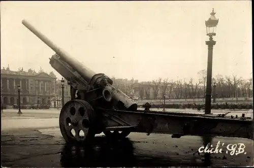 Foto Ak Frankreich, Erbeutetes deutsches Geschütz ?