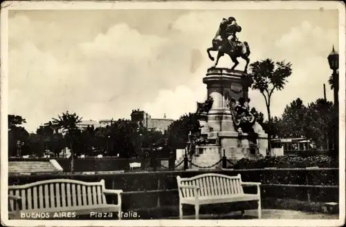 Ak Buenos Aires Argentinien, Plaza Italia