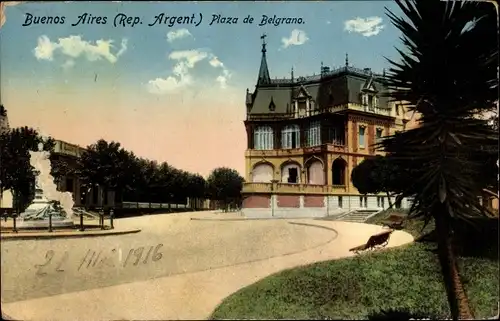 Ak Buenos Aires Argentinien, Plaza de Belgrano