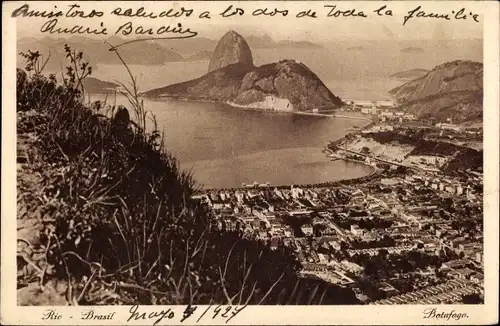Ak Botafogo Rio de Janeiro Brasilien, Gesamtansicht
