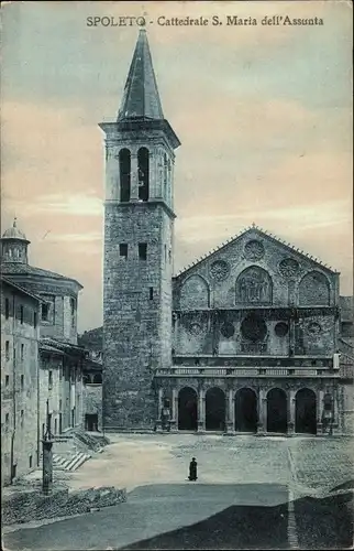 Ak Spoleto Umbria Italien, Cattedrale S. Maria dell'Assunta