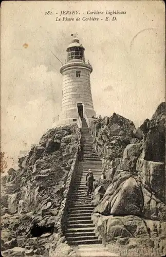 Ak Kanalinsel Jersey, Phare de la Corbiere, Corbiere Lighthouse