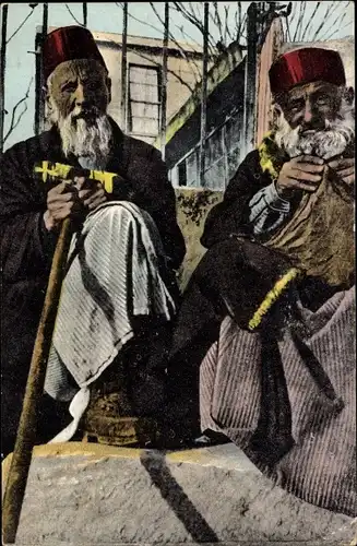 Judaika Ak Thessaloniki Griechenland, Types Juifs, Juden