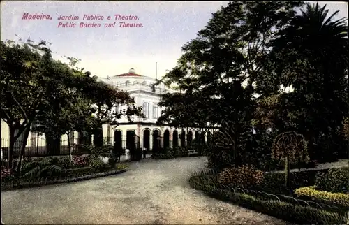 Ak Insel Madeira Portugal, Jardim Publico e Theatro