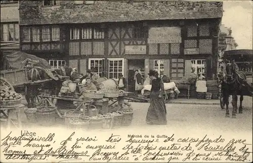 Ak Liège Lüttich Wallonien, Marché de la Goffe