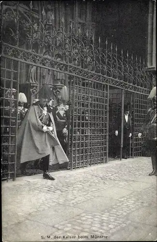 Ak Bern Stadt Schweiz, Kaiser Wilhelm II., Berner Münster, Staatsbesuch 1912