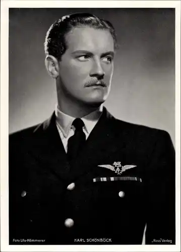 Foto Schauspieler Karl Schönböck, Portrait in Uniform