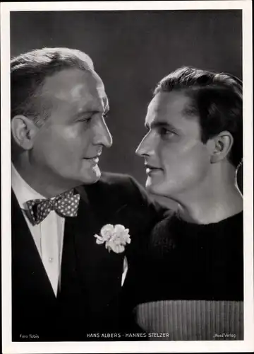 Foto Schauspieler Hans Albers und Hannes Stelzer, Portrait