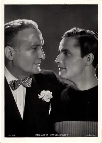 Foto Schauspieler Hans Albers und Hannes Stelzer, Portrait