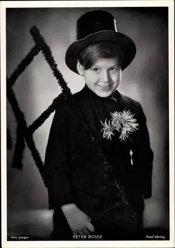 Foto Schauspieler Peter Bosse, Kinderportrait, Schornsteinfeger