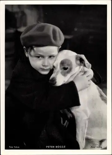 Foto Schauspieler Peter Bosse, Kinderportrait, Hund