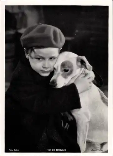 Foto Schauspieler Peter Bosse, Kinderportrait, Hund