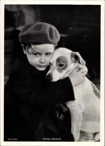 Foto Schauspieler Peter Bosse, Kinderportrait, Hund