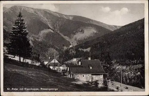 Ak Svatý Petr Sankt Peter Spindleruv Mlýn Spindlermühle Riesengebirge Region Königgrätz, Eisenkuppe