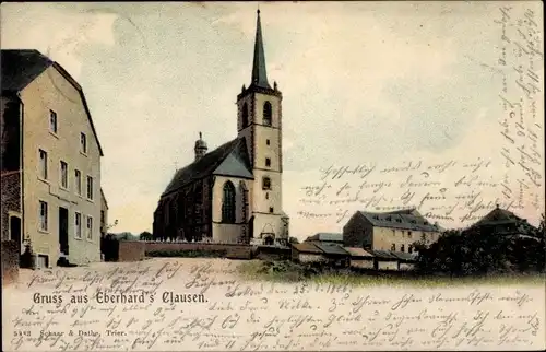 Ak Eberhards Clausen Eberhardsklausen Klausen in der Eifel, Kirche