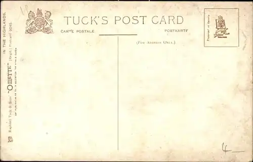 Künstler Ak In the Highlands, Ochsen