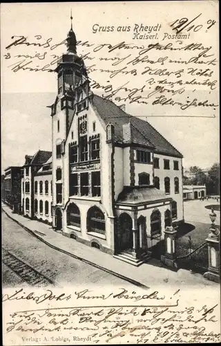 Ak Rheydt Mönchengladbach am Niederrhein, Kaiserl. Postamt