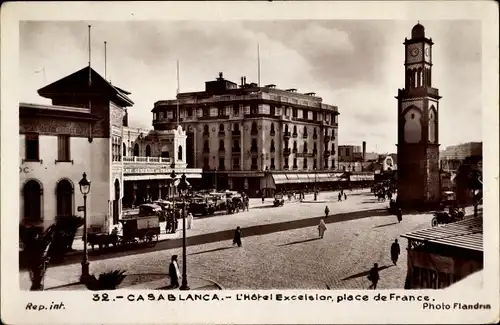 Ak Casablance Marokko, L'Hôtel Excelsior, Place de France