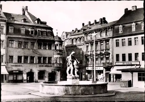 Ak Gera in Thüringen, Markt, Simsonbrunnen