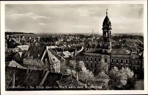 Ak Großenhain Sachsen, Blick über die Stadt nach dem Kupferberg
