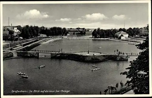 Ak Großenhain Sachsen, Neue See Anlage