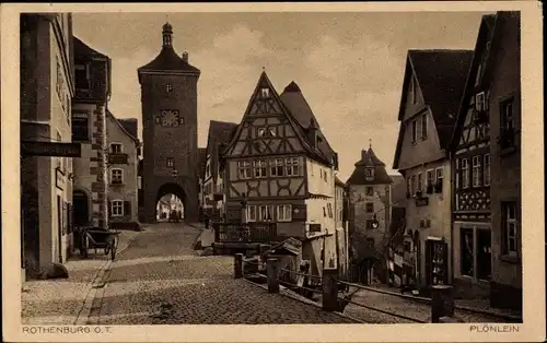 Ak Rothenburg ob der Tauber Mittelfranken, Plönlein