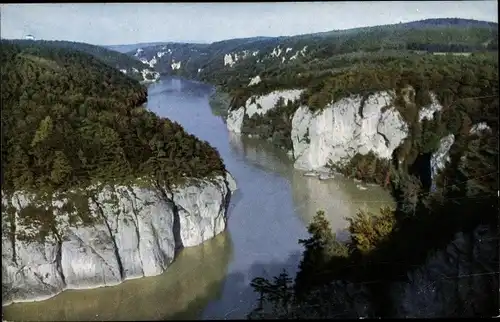 Ak Kelheim an der Donau Niederbayern, Donaudurchbruch mit den drei Brüdern