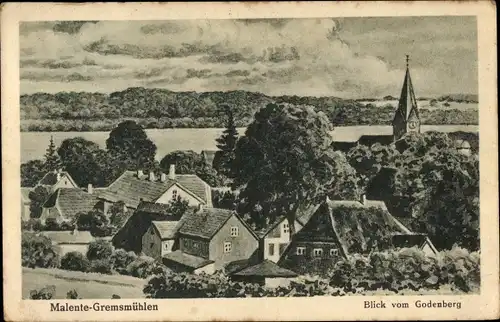 Ak Gremsmühlen Malente in Ostholstein, Blick vom Godenberg