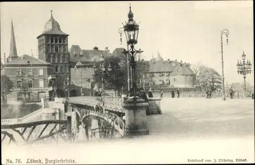 Ak Hansestadt Lübeck, Burgtorbrücke