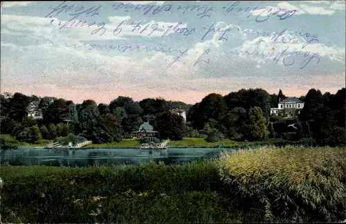 Ak Partie am Ufer, Gebäude