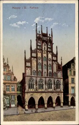 Ak Münster in Westfalen, Rathaus