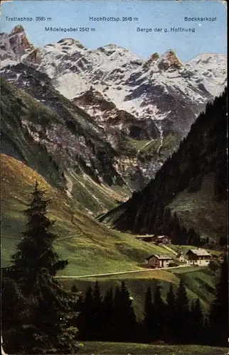 Ak Einödsbach Oberstdorf im Oberallgäu Schwaben, Panorama