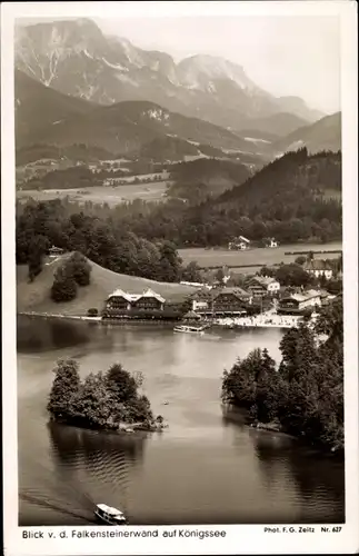 Ak Königssee Oberbayern, Blick von der Falkensteinerwand