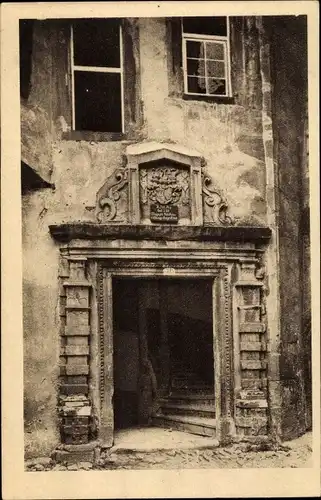 Ak Würzburg am Main Unterfranken, Festung Marienberg, Tor, Echtertreppe