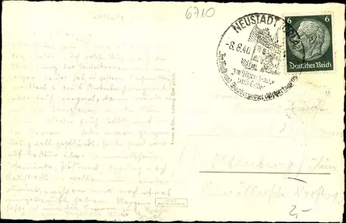 Ak Neustadt an der Orla, Rathaustreppe