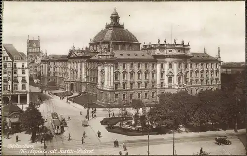 Ak München, Karlsplatz, Justiz Palast