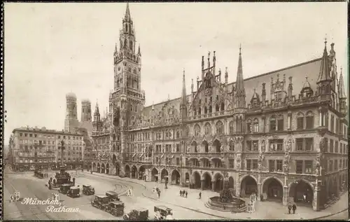 Ak München, Marienplatz, Rathaus