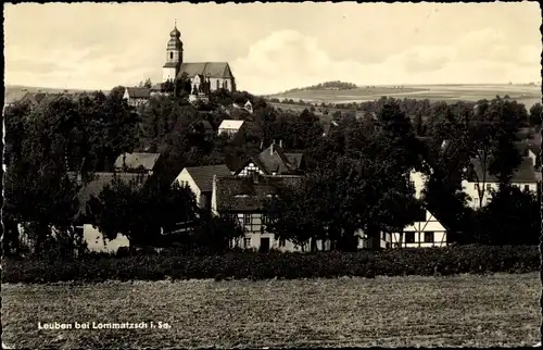 Ak Leuben bei Lommatzsch Nossen in Sachsen, Gesamtansicht