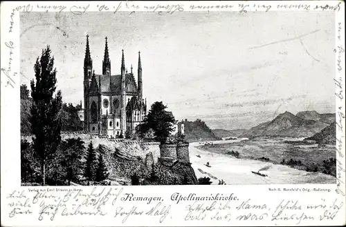 Ak Remagen am Rhein, Apollinariskirche